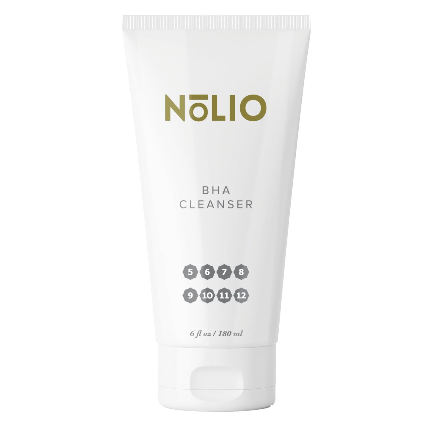 NOLIO BHA Cleanser – Salicylic Acid & Glycolic Acid Face Wash for Acne & Oily Skin – Exfoliating Daily Cleanser – Gently Removes Excess Oil, Dirt & Impurities – 6.7 fl oz