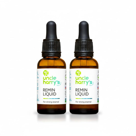 Uncle Harry's Natural & Fluoride-Free Remineralization Liquid for Tooth Enamel - Freshens Breath & Strengthens Teeth (2 Pack, 1 oz.)