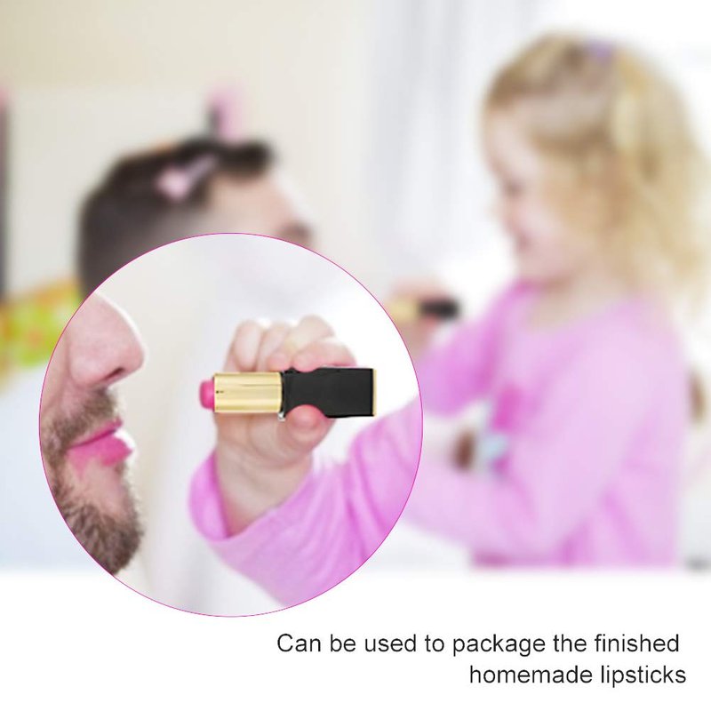 DIY Empty Lip Balm Bottles - Matte Black Lipstick Tubes with Magnetic Clasp | 10-Pack