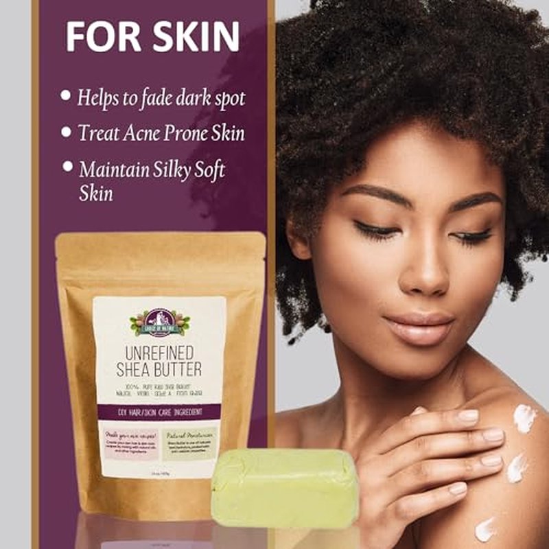 Unrefined Shea Butter Raw Organic | 16 oz / 453 g | Body Butter for Dry Skin, Stretch Marks | Natural Moisturizing Formula | for Women and Men