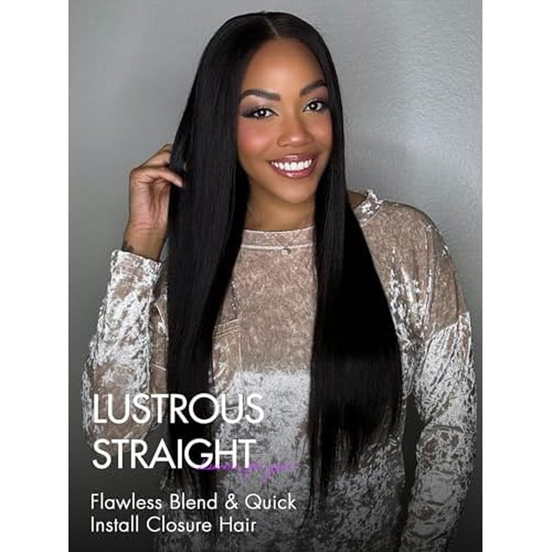 LUVME 13x4 Transparent HD Lace Frontal Closure 12A Unprocessed Brazilian Virgin Straight Human Hair 150% Density 14 Inch