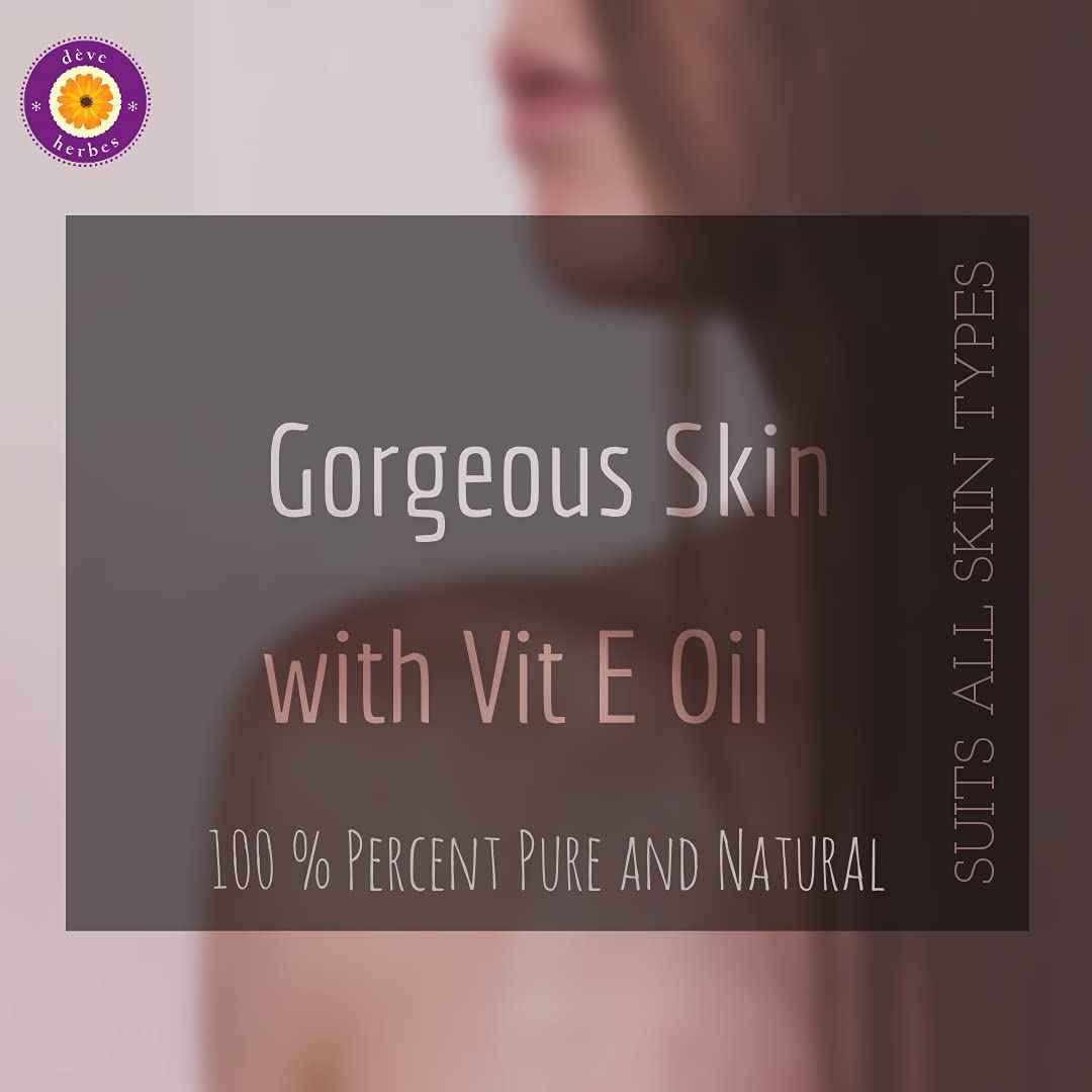 dève herbes Plant Based Vitamin C Face Serum with Hyaluronic Acid & Vitamin A & E for Personal Care 30ml (1 oz) + Pure Vitamin E Oil 30ml (1 oz)