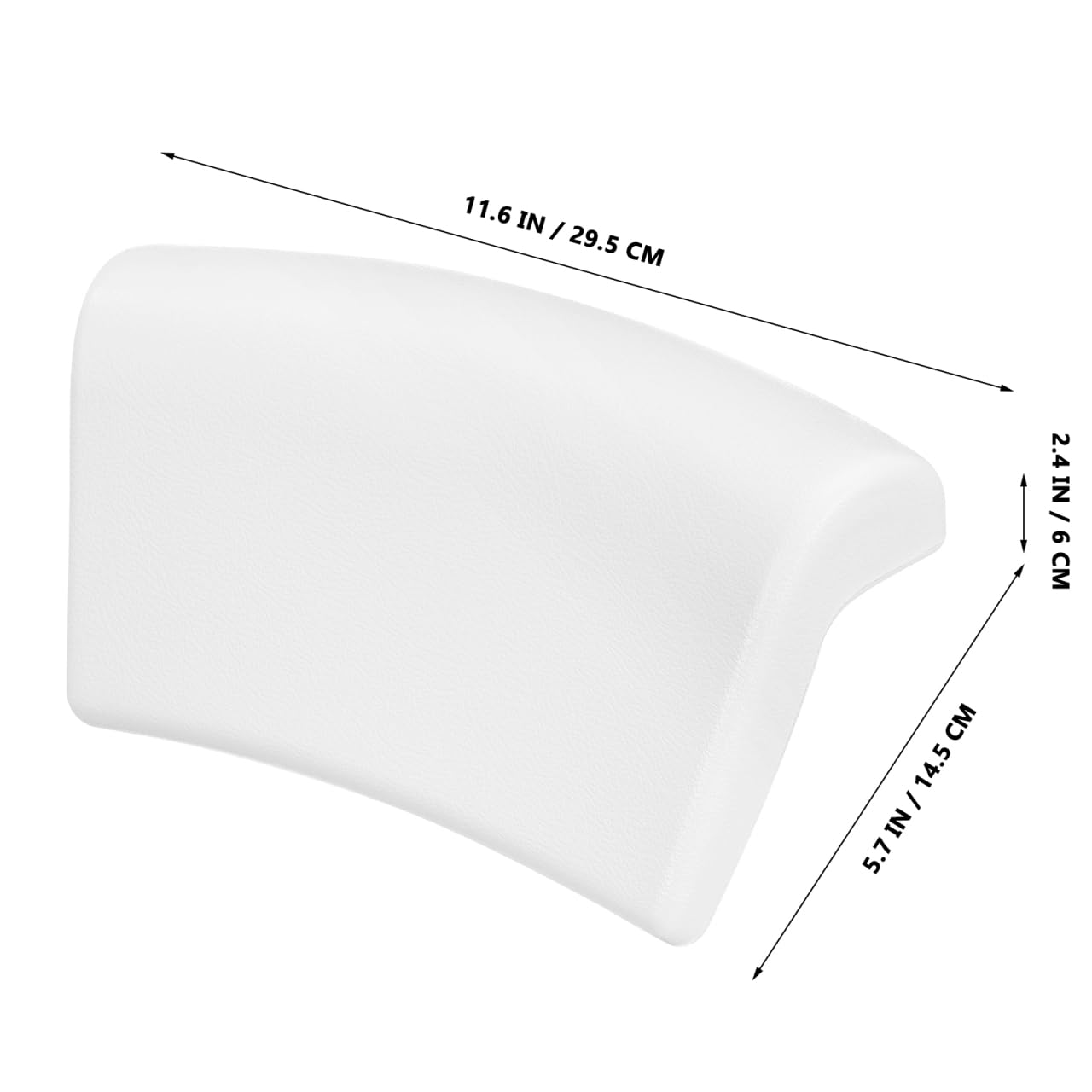 POPETPOP Bath Pillow for Tub - PU Wave Bath Pillow, White Bath Tub Pillows for Head and Neck, Waterproof Tub Pillow for Bathtub, Bath Accessories for Women Men Home, Hotel, Salon, Spa (11.59'' X 5.70'