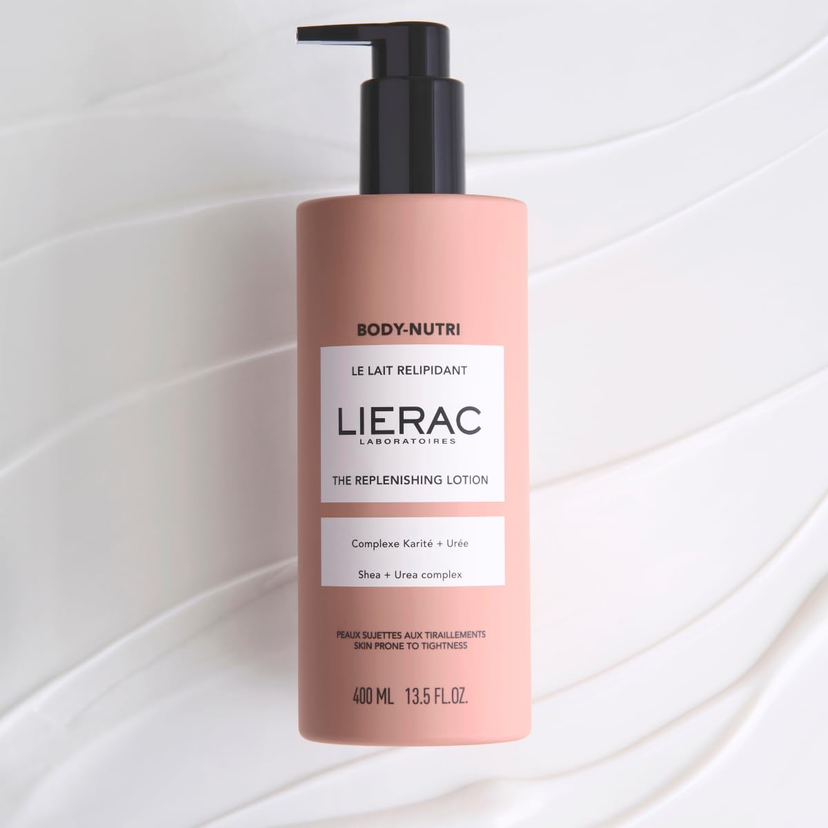 Lierac The Replenishing Moisturizing Body Lotion for Women, Enriched with Niacinamide, Urea & Shea Butter, Hydrates & Comfort to Dry Skin - 400ml