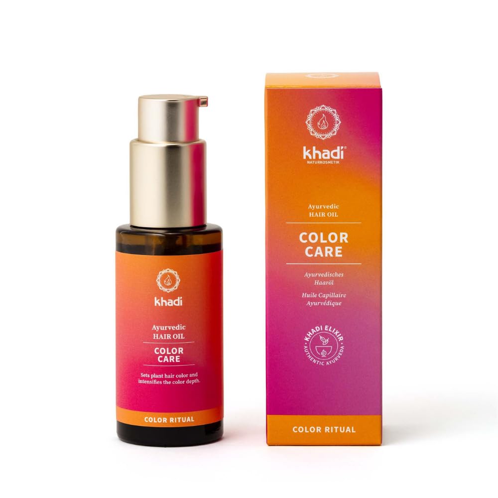 KHADI COLOR CARE Hair Oil - Hair treatment for fixing plant hair color - shine & UV protection - luminosity - 100% natural, plant-based & vegan - 1.69 fl oz