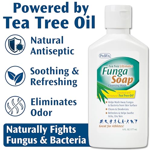 PediFix FungaSoap Tea Tree Cleansing Wash ? Antifungal Body Wash & Foot Soap ? All-Natural Tea Tree Oil Cleanser for Athlete¡¯s Foot, Ringworm, Jock Itch, Body Odor & Fungus - 6 fl. oz