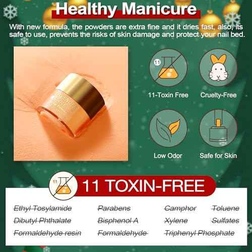 Lavender Violets Dip Powder Nail Kit, Large Capacity Set - 6 Colors Yellow Pumpkin Orange Red Green Dipping Powder for Halloween Christmas Nail Art Manicure J222