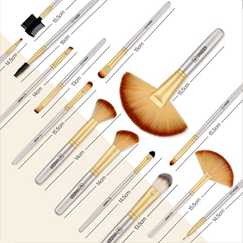 Make up Brushes, VANDER Professional 32pcs Makeup Brush Set, Makeup Brushes Set Foundation Blending Cosmetic Brush Set Kit,Champagne