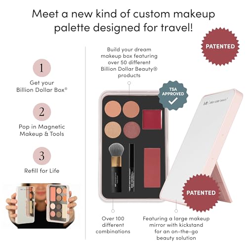 bdb Beauty Box - Magnetic Makeup Palette with Mirror, Eyeshadow, Lipstick, Blush Powder and Highlighter, Trend Setter