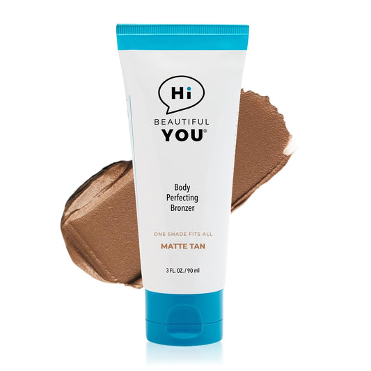 From the Creator of per-fekt beauty, Body & Leg Perfecting Bronzer | Instant, Healthy, Waterproof, Wash Off. DHA Free | Natural Looking Tan, Transfer Resistant | No Orange Skin, No Stink, No Streak.