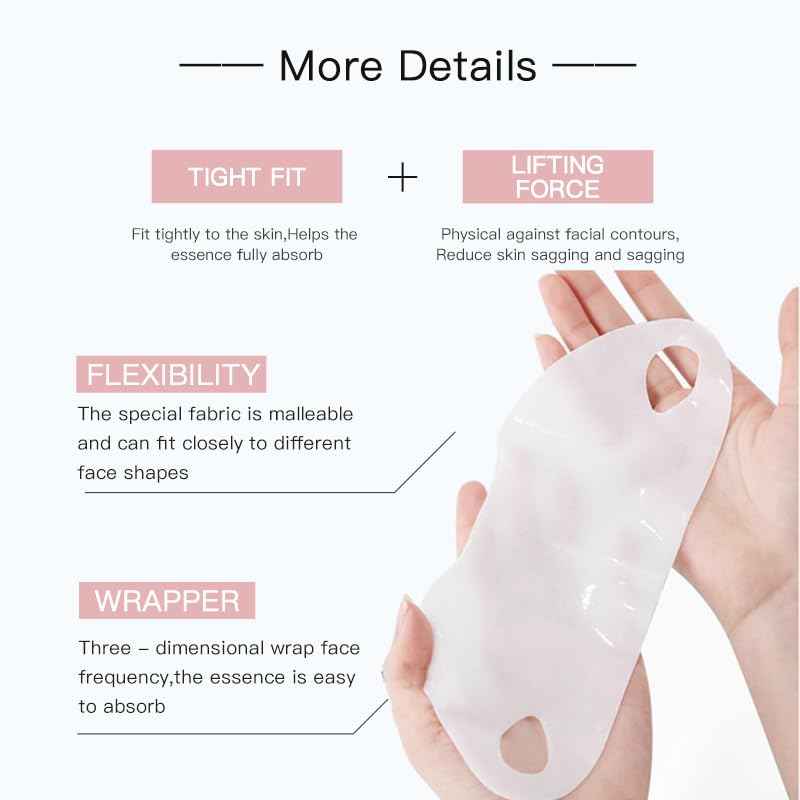 AppXynn 6-Piece V Line Lifting Mask, Moisturizing V Shaped Face Mask, Firming Facial Mask Double Chin Reducer Patch