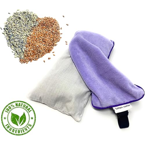 Mumu Wraps Lavender Aromatherapy Weighted Eye Pillow - Ideal for Sleeping, Yoga, and Meditation - Includes Extra Cover - Perfect Self-Care and Relaxation Gift for Women and Moms
