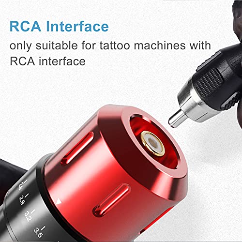 Ancable 6-Feet Tattoo Clip Cord, 6.35mm to RCA Connector Silicone Clip Cable, Suitable for Tattoo Pen & Rotary Machine, Black