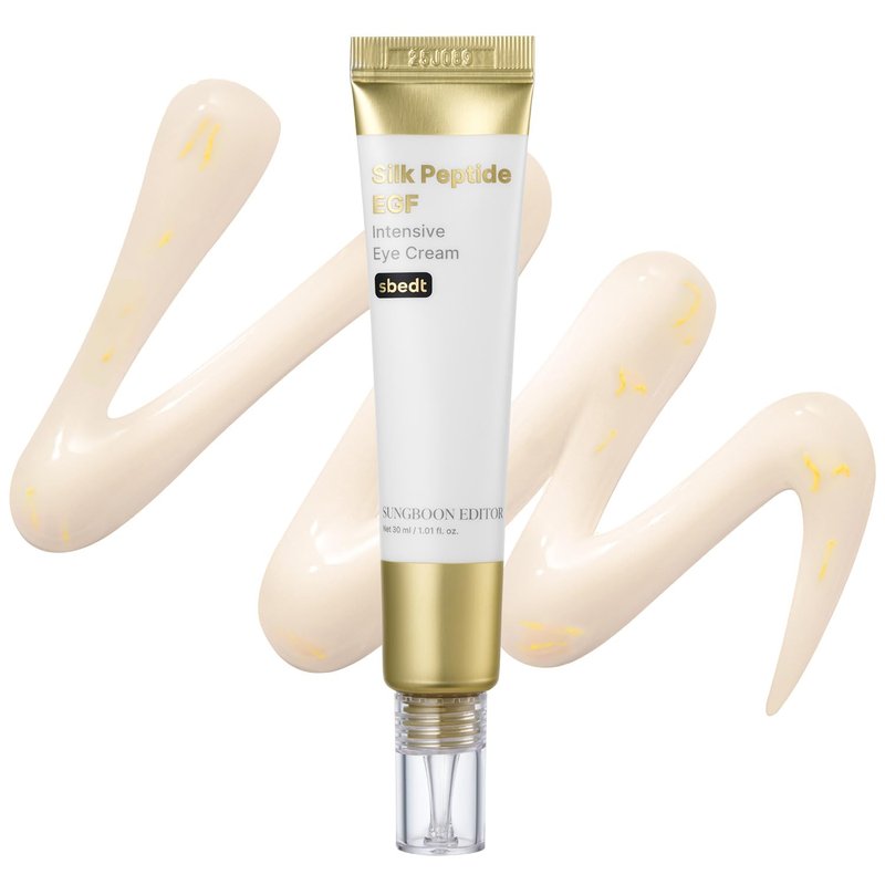 SUNGBOON EDITOR Silk Peptides EGF Intensive Eye Cream with Copper Peptides for Puffiness & Fine Lines, Patented Peptide Complex, Firm-looking & Hydration, Korean Skin Care 1.01 fl oz