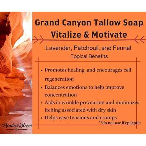 Meadow Bloom Tallow Bar Soap - Fennel & Clay 1 Pack - Made with All Natural 100% Grass Fed Tallow Handmade Soap Bar - Great for Face or Body Soap