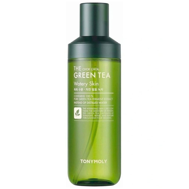 TONYMOLY The Chok Chok Green Tea Watery Skin Toner for Face, Green Tea Korean Toner, Hydrating & Moisturizing, Korean Skin Care