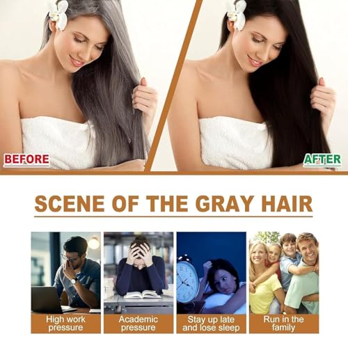 Saffron Essence Spray, Herbal Extracts Hair Serum, Saffron And Polygonum Multiflorum Essence Spray, Anti-Lost Strengthen Hair Root, Non-Frizzy, Prevent Gray Hair (3pcs) (3 Pcs)