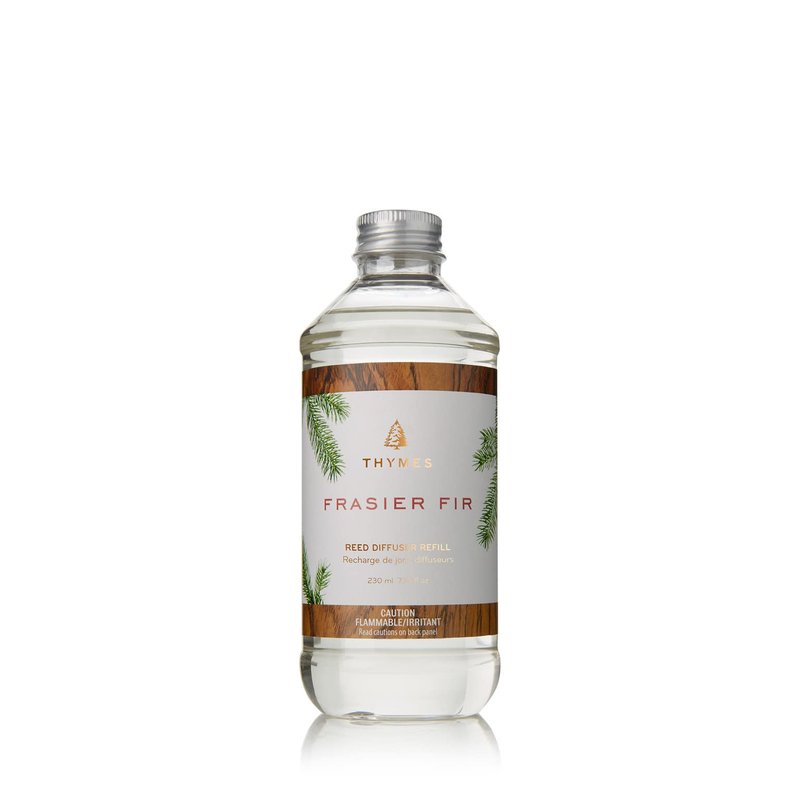 Thymes Reed Diffuser Oil Refill – Fragrance Oil for Diffuser Refill – Flameless Home Fragrance Products – Home Luxury Scents with Notes of Crisp Fir, Cedarwood & Sandalwood (Frasier Fir, 7.75 fl oz)