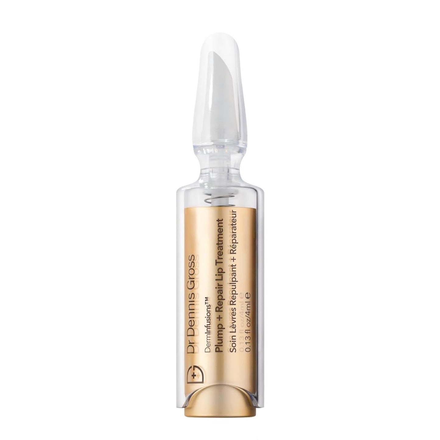 Dr Dennis Gross Plump + Repair Tinted Lip Treatment - Hyaluronic Acid & Peptides for Moisture Barrier | Clear, 4 mL
