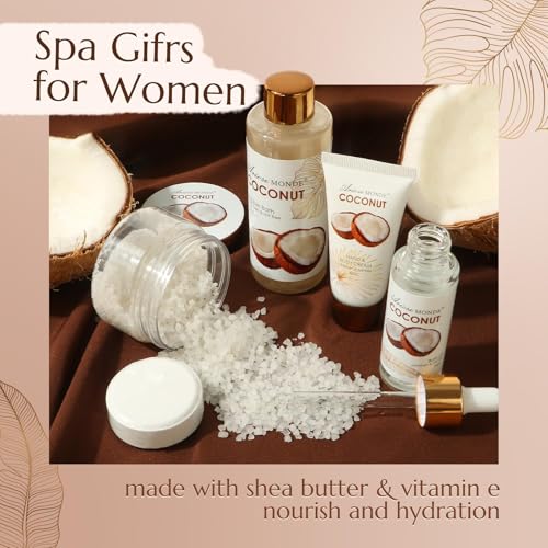Birthday Gift Box for Women, Spa Tumbler Gifts Get For Her, Spa Gift Basket Care Package of Coffee Mug, Bubble Bath, Hand Cream, Bath Oil, Bath Salt,Shower Steamer, Unique Thank You Gifts