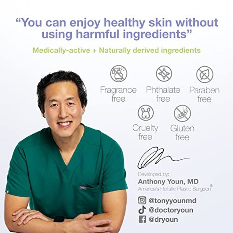 YOUN Beauty Retinol Night Cream Moisturizer for Face by Holistic Dr. Anthony Youn ? Paraben-Free Face Moisturizer with Vitamin B5 & E, Hyaluronic Acid, and Green Tea for Skin Renewal, 50ml