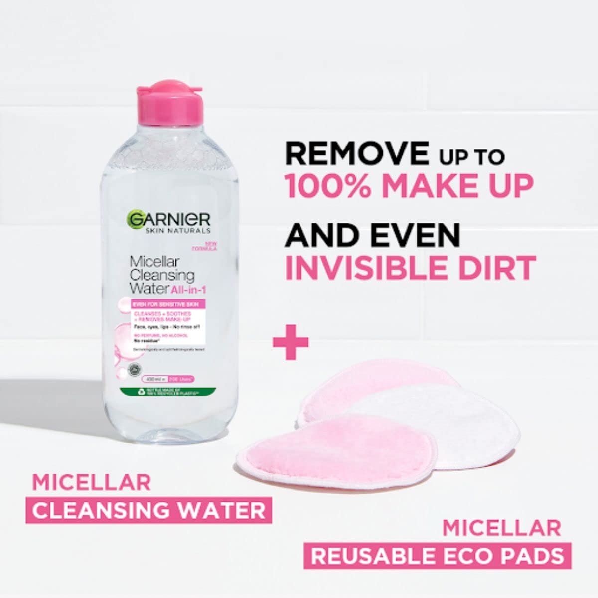 Micellar Cleansing Water by Garnier Skin Naturals | Gentle Makeup Remover, 400ml