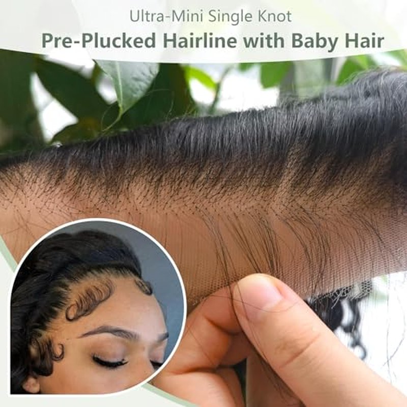 6x6 HD Lace Closure Loose Deep Wave Human Hair 18 Inch - 0.10mm Ultra-thin Invisible Skinlike Real HD Lace 6x6 Closure, 100% Pre Plucked Brazilian Raw Virgin Hair Skinlike HD Lace Closure Wet and Wavy