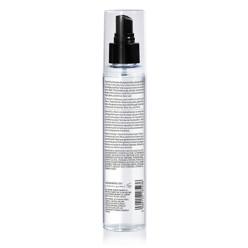 COLOR WOW Speed Dry Blow Dry Spray - Reduce Drying Time by 30% | Heat Protectant & Breakage Prevention