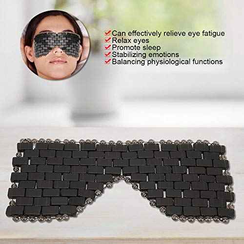 Jade Eye Mask, Jade Stones Anti-Aging Cooling Jade Eye Mask Sleeping Masks Eye Treatment Massager Eye Covers For Jade Mask For Sleeping Masks Relief Eye Fatigue(Obsidian)