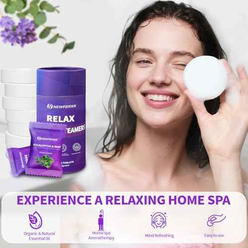 Shower Steamers Aromatherapy, Christmas Stocking Stuffers for Teen Girls, 8 Pack Organic Different Fruits and Floral Scents for Women & Men, White Elephant Gifts, Travel Essentials Relaxation Spa