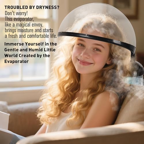 2-in-1 Hair and Face Steamer, Hair Steamer Humidifier for Deep Conditioning & Facial Steamer for Deep Cleaning, Tabletop Steamer with UV Ozone for Personal Care Use Home Spa Salon