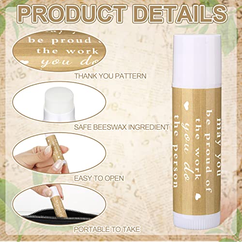 Demissle 72 Pcs Thank You Lip Balm Appreciation Gifts Bulk Inspirational You're the Balm Vanilla Ingredients Lips Care for Thanksgiving Christmas Appreciation Favor Employee Coworker Volunteer