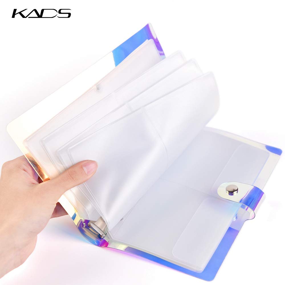 KADS Nail Stamp Plate Stamping Plates Cases Stamp Nail Stencil Holographic Nail Plates Holder Case Stamping Templates Organizer Collection Manicure Template (Case with 16 Square Slots)