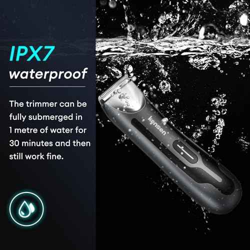 Body Hair Trimmer for Men, kensen Electric Groin Hair Trimmer, Rechargeable Body Groomer, Replaceable Ceramic Blade Heads, IPX7 Waterproof Wet/Dry Clippers, Male Pubic Hair Hygiene Razor