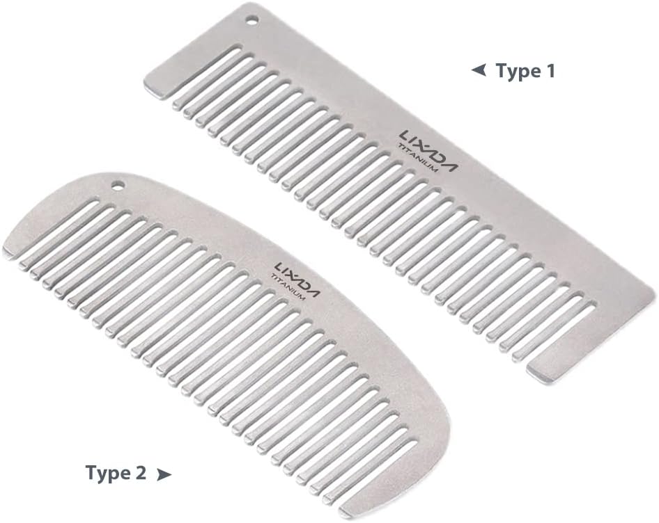 Titanium Hair & Beard Comb - Anti-Static & Heat-Resistant | Pocket Size for Men & Women