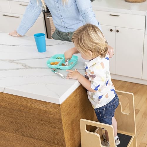 ECR4Kids My First Meal Pal Stainless Steel Forks, Toddler Silverware, White, Light Grey, 3-Pack