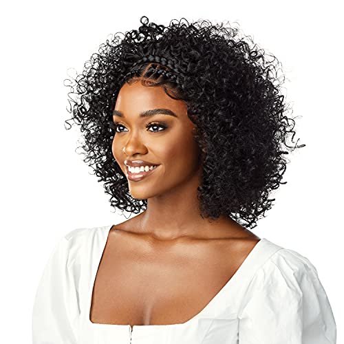 Outre Pre-Styled Synthetic HD 13X2 Lace Frontal Wig - HALO STITCH BRAID 14" (1 Jet Black)