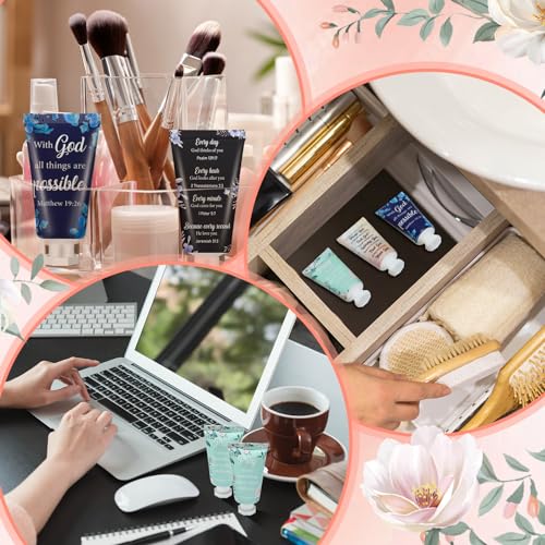 48 Pcs Christian Hand Cream Bulk for Women Breast Cancer Awareness Gifts Christian Gifts in Bulk Bible Mini Travel Size Lotion for Skin Dry Bible Verse Hand Lotion for Mom Grandma Christmas Holiday
