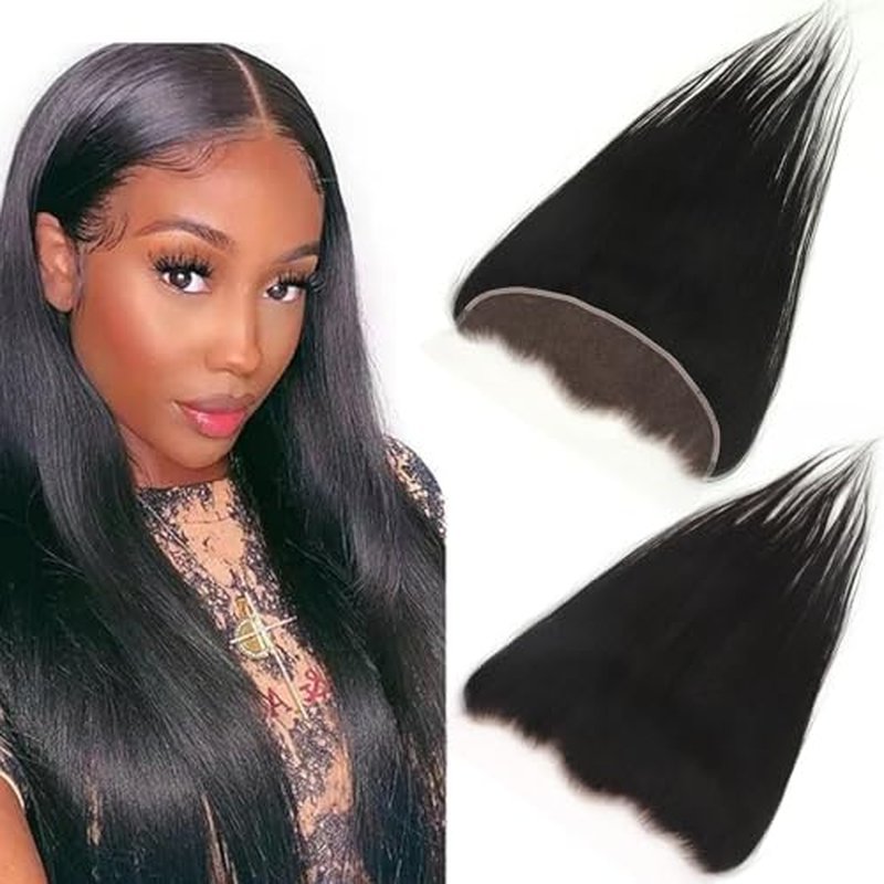 MEODI 13x4 Skinlike HD Lace Frontal Only, Bleached Small Knot Pre-plucked Natural Hairline Straight Human Hair 12 Inch