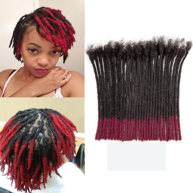 12 inch 50 Strands Loc Extensions Human Hair, 0.6cm Pencle Size Dreadlock Extensions Human Hair for Women Men Kids Full Handmade Permanent Dreads Locs,bug