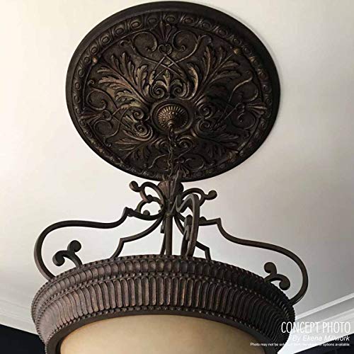 Ekena Millwork CM09BN Benson Ceiling Medallion, 9"OD x 4 1/8"ID x 5/8"P, Primed
