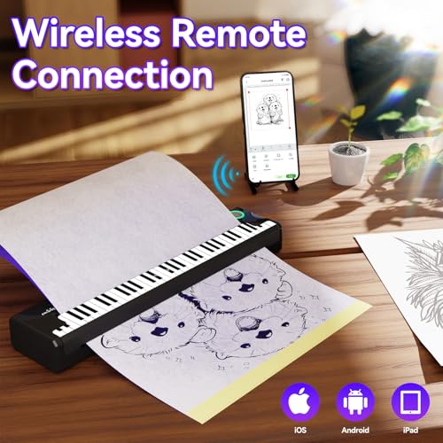 PeriPage Wireless Tattoo Stencil Printer ? Pino Compact Thermal Tattoo Machine with Inkless Technology, Compatible with Phone, Tablet & PC