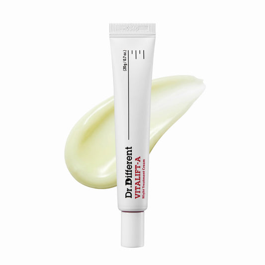 Dr.Different VITALIFT-A Retinal 0.05% - Anti-Aging And Anti-Wrinkle Night Treatment For Lifting And Firming-Face Moisturizer Cream With Vitamin A & Hyaluronic Acid, 0.7oz.