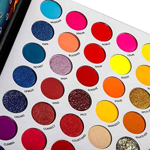 DE'LANCI Big Colorful Eyeshadow Palette Professional 54 Color Board Eye Shadow Bright Neon Glitter Matte Shimmer Makeup Pallet Highly Pigmented Powder EyeShadow for Women Girl Halloween Christmas Gift