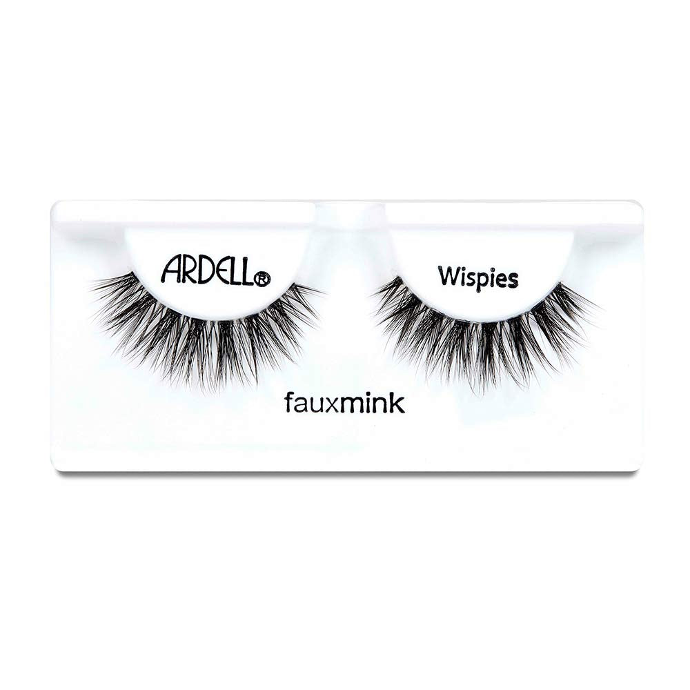 Ardell Faux Mink Lashes Wispies Eyelashes - Lightweight Reusable Strip Lashes with Invisiband, 4 Pack