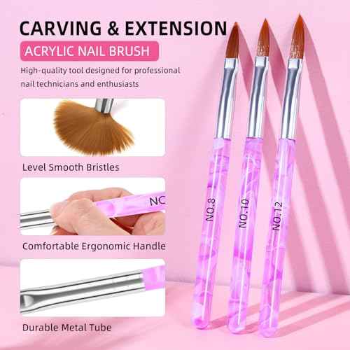 Acrylic Nail Kit with Drill & U V Light - Complete Starter Set for Beginners With Everything