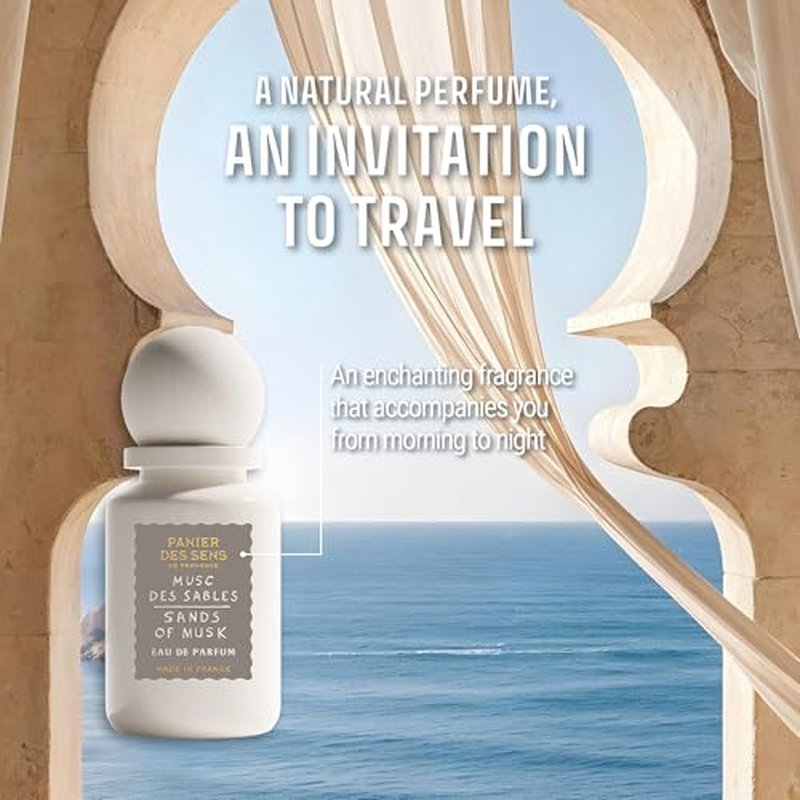 Panier des Sens - Sands of Musk Women Perfume 1.7 Floz ? Floral, Musk Perfume - Daily Luxury Women's Fragrances - Eau de Parfum Crafted in Grasse, France - Gifts for Her - Elegant Packaging
