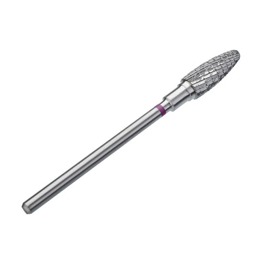 STALEKS PRO Expert Carbide Nail Drill Bit (Corn, Purple, 5mm Head / 13mm WP) – Coarse Hardness for Artificial Nail Correction & Gel Polish Removal in Hardware Manicure/Pedicure