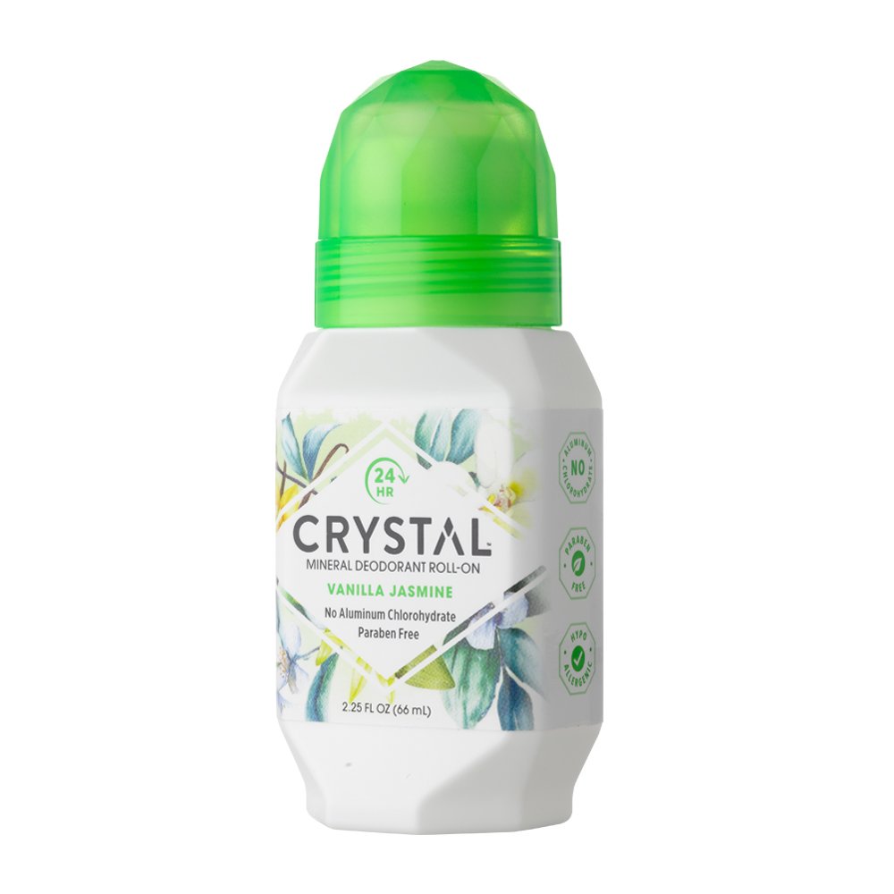 Crystal Mineral Deodorant Roll-On, Vanilla Jasmine, 2.25 oz (Pack of 4)