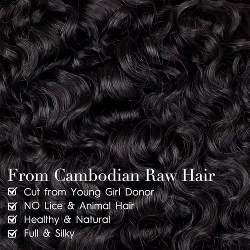 PerisModa 15A Raw Burmese Curly Bundles 100% Human Hair Bundles Pix Curly Bundles Unprocessed Human Hair Extensions 24 Inches 1PC 100% Unprocessed Virgin Water Wave Hair For Women Natural Black